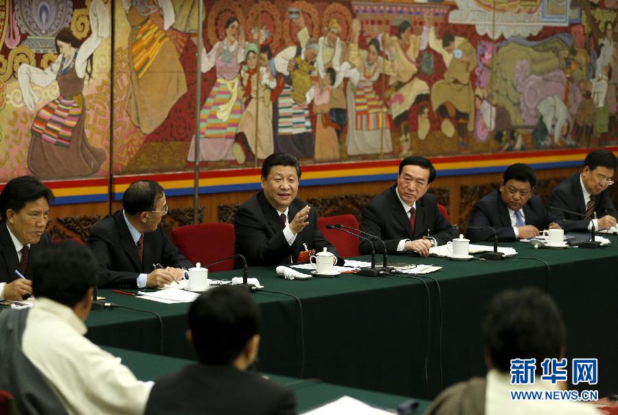 (两会)(1)习近平参加西藏代表团审议
