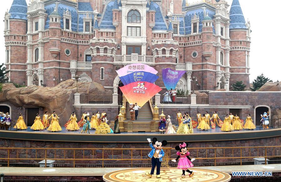 An opening ceremony is held in Shanghai Disney Resort in Shanghai, east China, June 16, 2016. 
