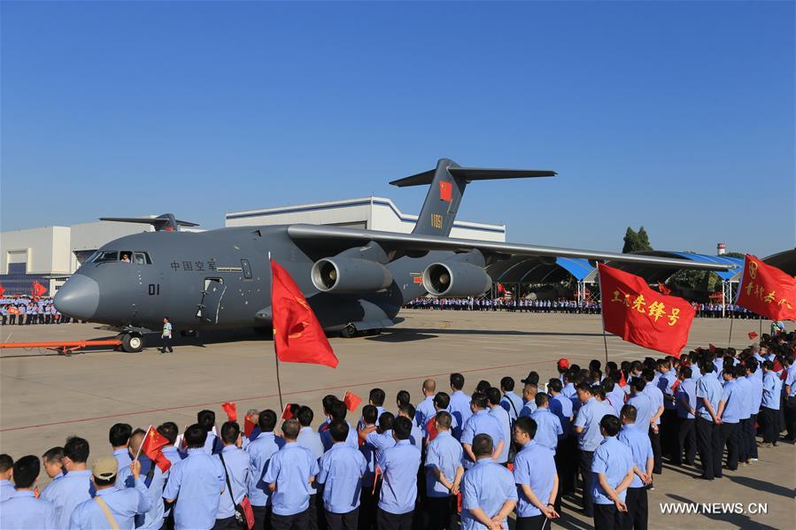 CHINA-Y-20 LARGE FREIGHTER PLANE-MILITARY SERVICE (CN)