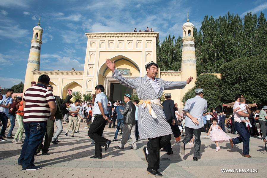 Muslims on Wednesday across China celebrated the Eid al-Fitr, which marks the end of the Muslim holy month of Ramadan. 