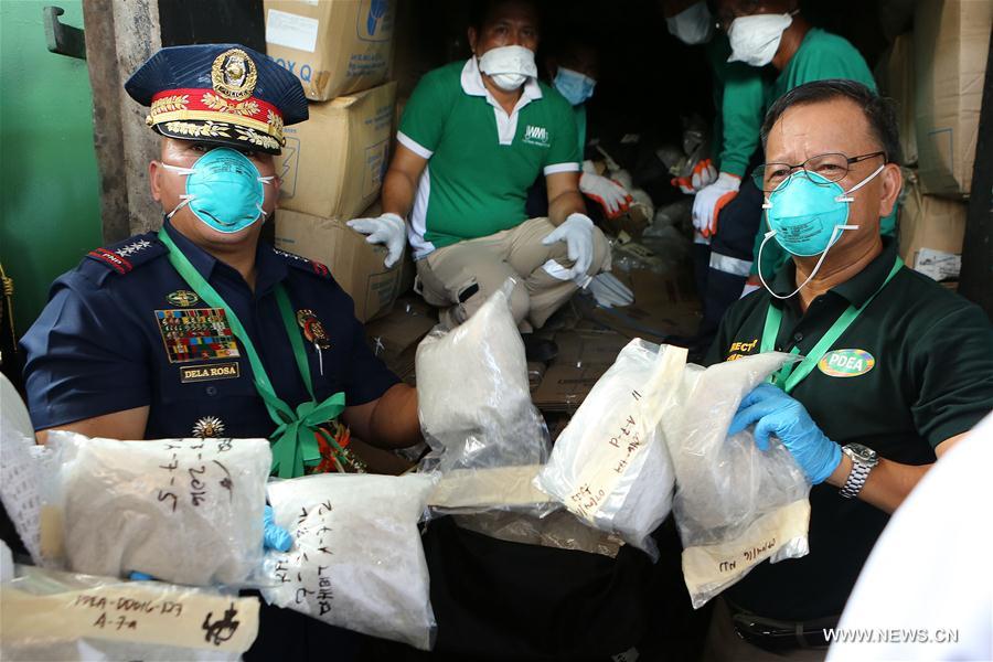 PHILIPPINES-CAVITE PROVINCE-ILLEGAL DRUGS-DESTRUCTION