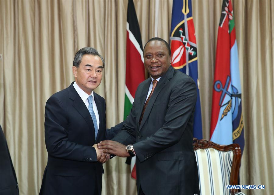 KENYA-NAIROBI-CHINA-UHURU KENYATTA-WANG YI-MEETING