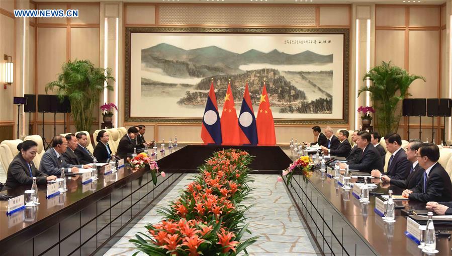 (G20 SUMMIT)CHINA-HANGZHOU-XI JINPING-LAOTIAN PRESIDENT-MEETING (CN)