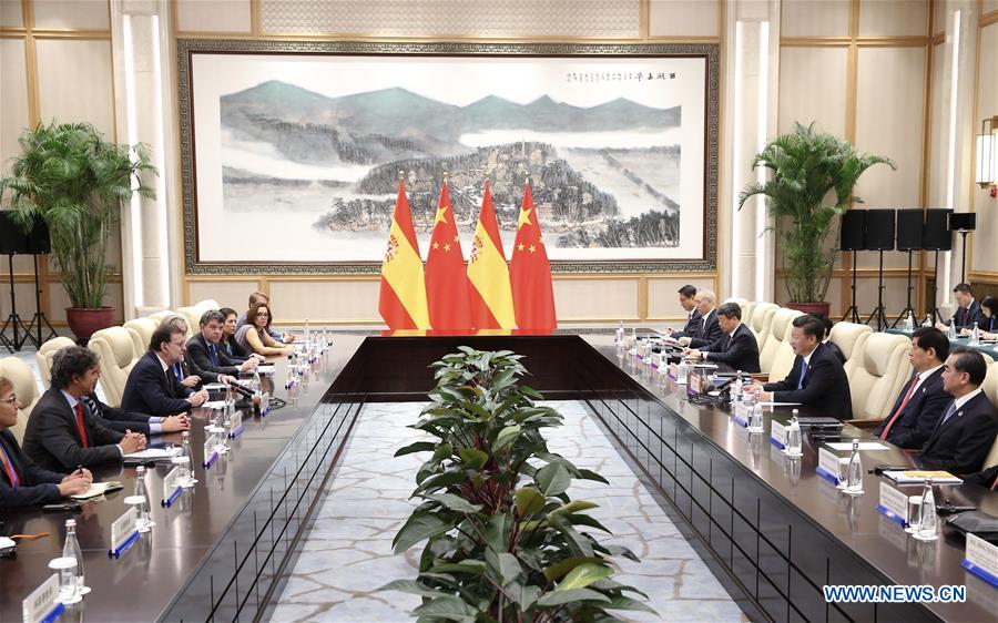 (G20 SUMMIT)CHINA-HANGZHOU-G20-XI JINPING-SPANISH PM-MEET (CN)