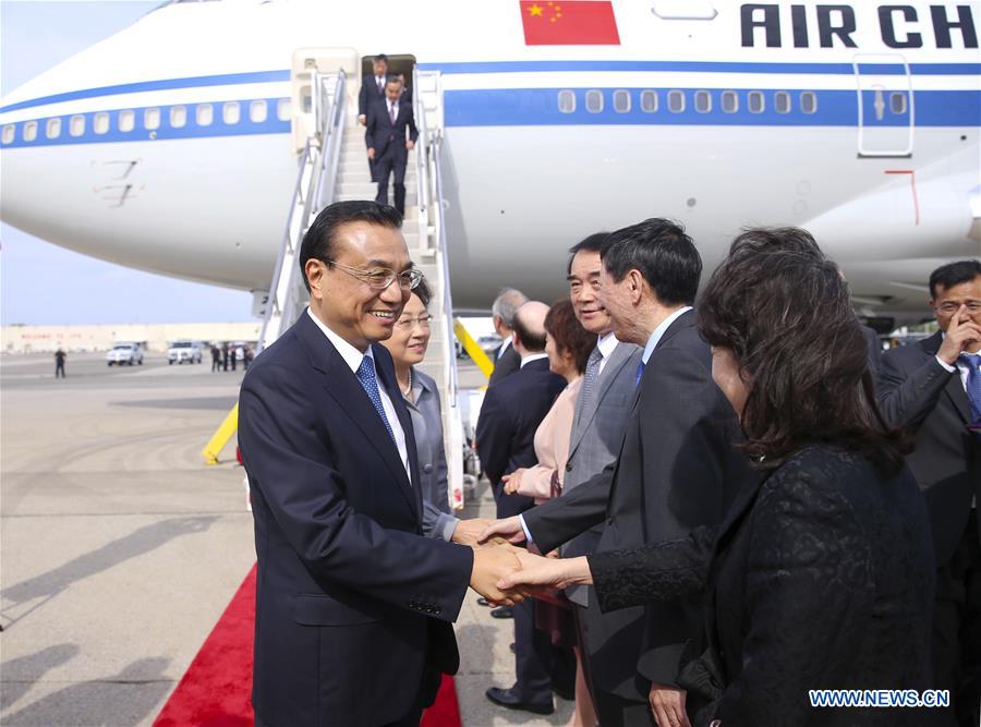 US-CHINESE PREMIER-UN GENERAL ASSEMBLY-ARRIVAL