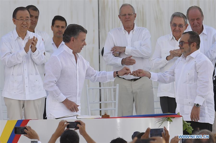 COLOMBIA-CARTAGENA-FARC-PEACE DEAL-SIGNING