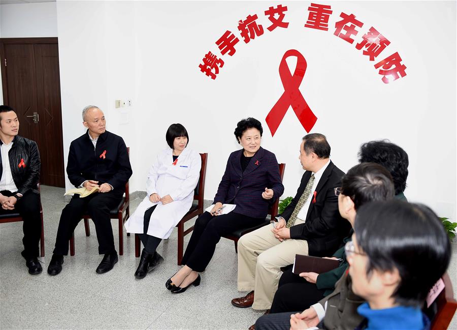CHINA-BEIJING-LIU YANDONG-WORLD AIDS DAY-INSPECTION (CN)