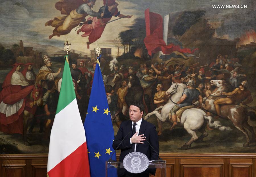 ITALY-PRIME MINISTER-RENZI-RESIGNATION