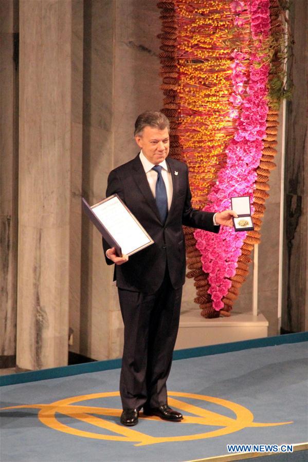 NORWAY-OSLO-COLOMBIA-PRESIDENT-NOBEL PEACE PRIZE