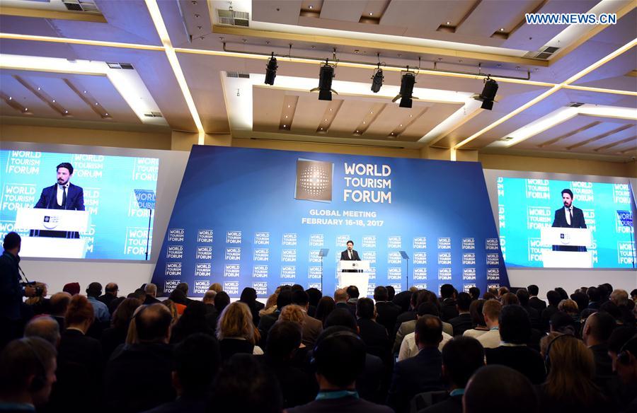 The World Tourism Forum Global Meeting is held in Istanbul, Turkey, on Feb. 16, 2017. 