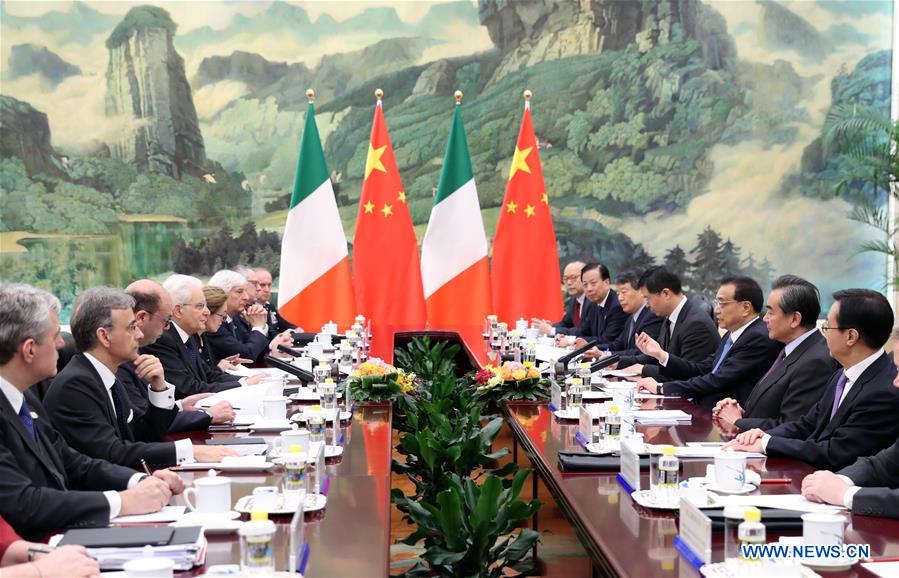 CHINA-BEIJING-LI KEQIANG-ITALIAN PRESIDENT-MEETING (CN)
