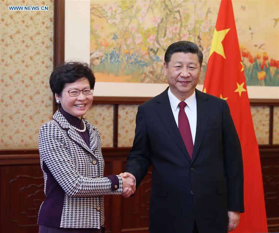 CHINA-BEIJING-XI JINPING-INCOMING HKSAR CHIEF EXECUTIVE-MEETING (CN)