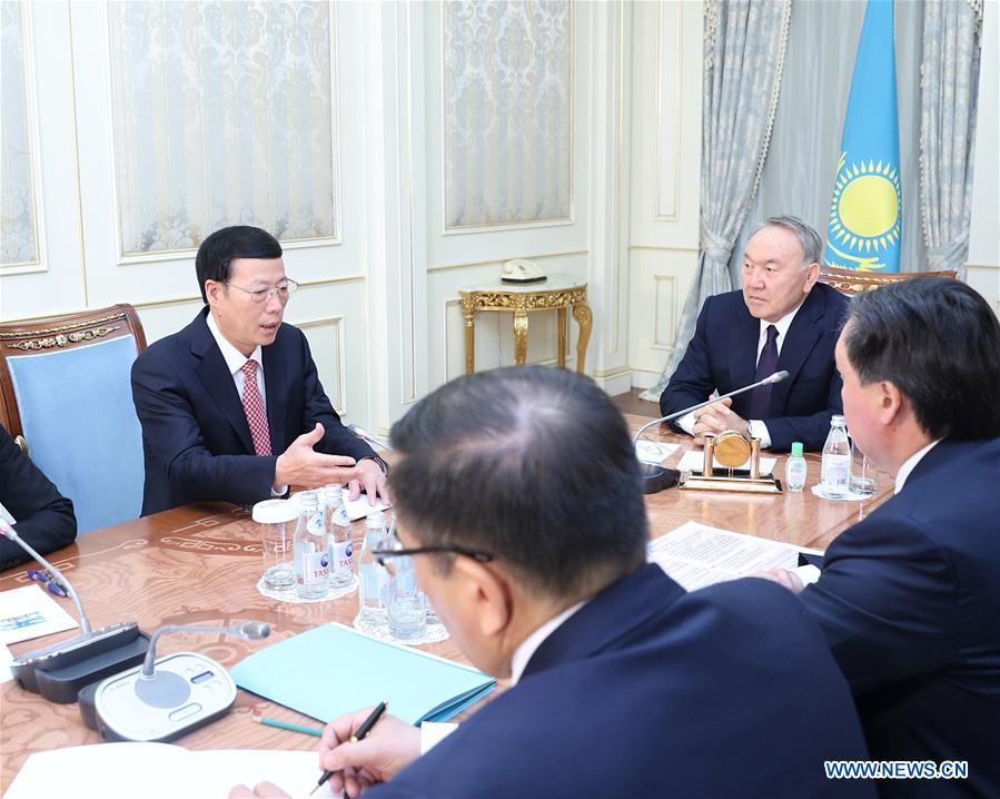 KAZAKHSTAN-CHINA-ZHANG GAOLI-NAZARBAYEV-MEETING