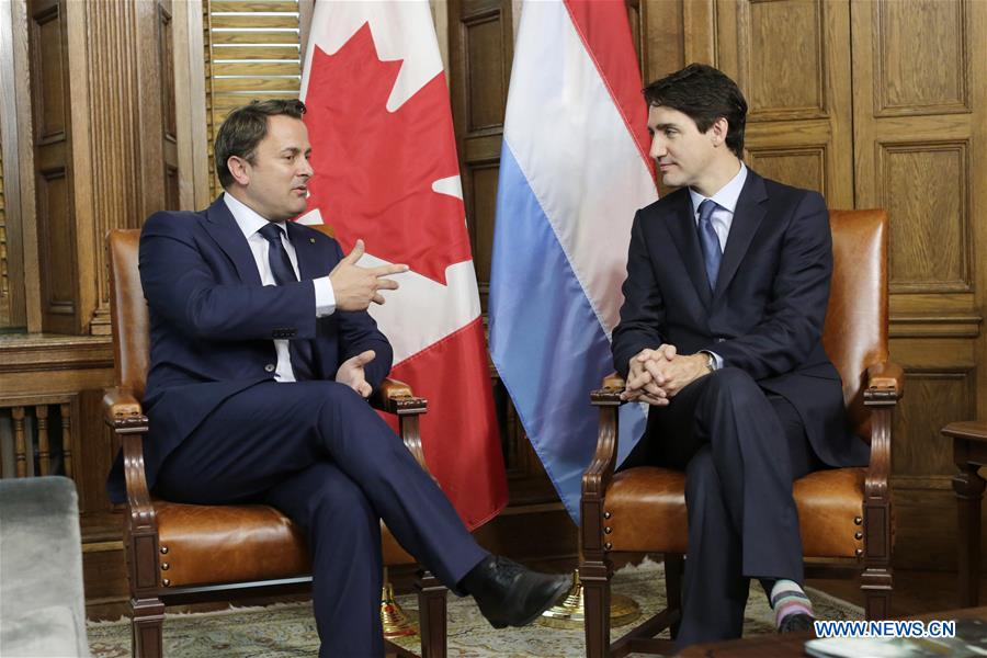 CANADA-OTTAWA-LUXEMBOURG-PM-MEETING