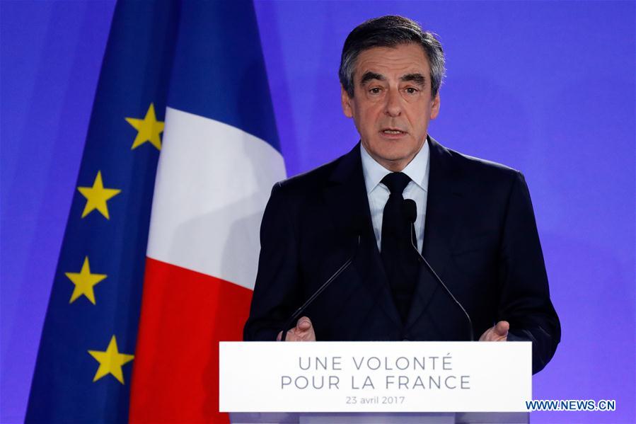 FRANCE-PARIS-PRESIDENTIAL ELECTION-FIRST ROUND-FILLON