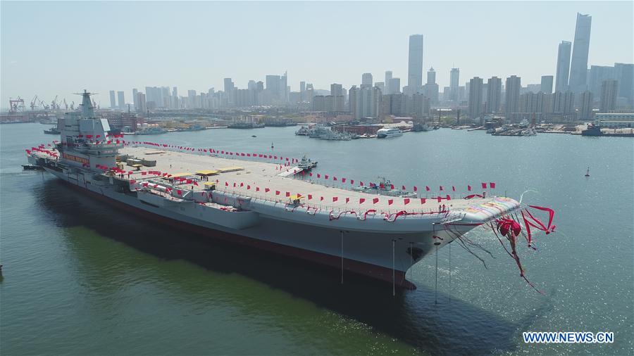 CHINA-DALIAN-AIRCRAFT CARRIER-LAUNCH CEREMONY (CN)