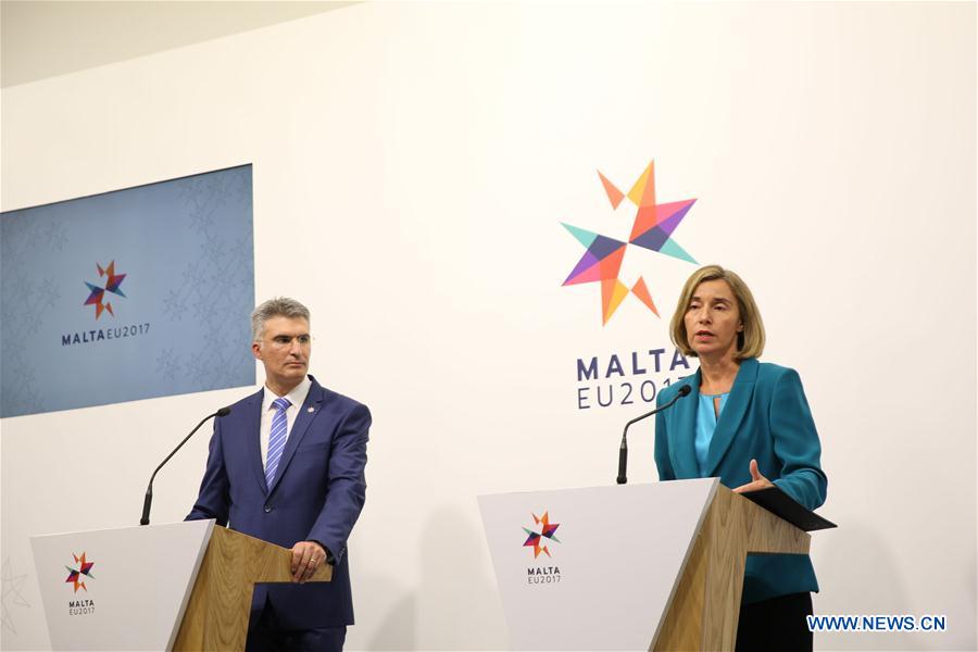 MALTA-VALLETTA-EU-DEFENSE MINISTERS MEETING-PRESS CONFERENCE