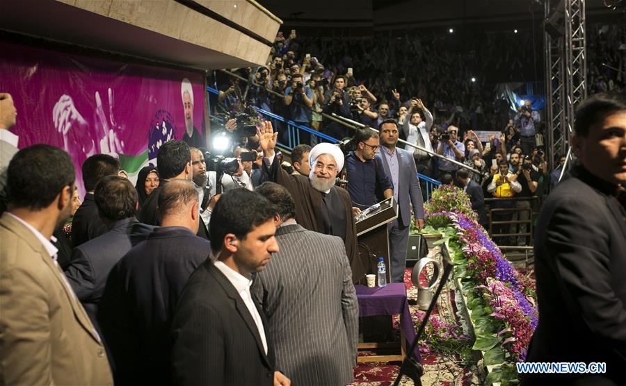 IRAN-TEHRAN-ROUHANI-ELECTION RALLY
