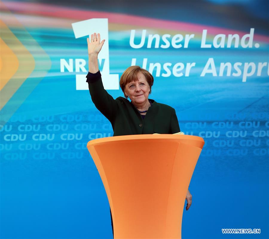 GERMANY-HALTERN AM SEE-MERKEL-CDU-STATE ELECTION 