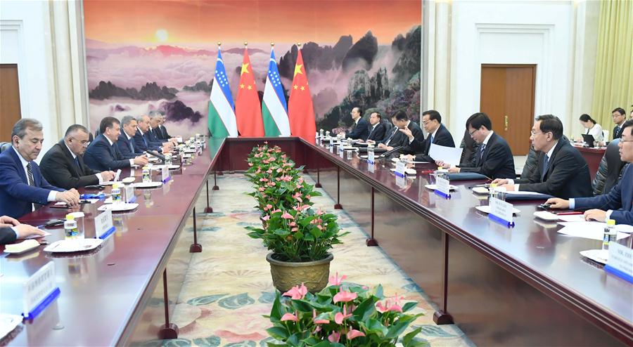 (BRF)CHINA-UZBEKISTAN-LI KEQIANG-MIRZIYOYEV-MEETING (CN)