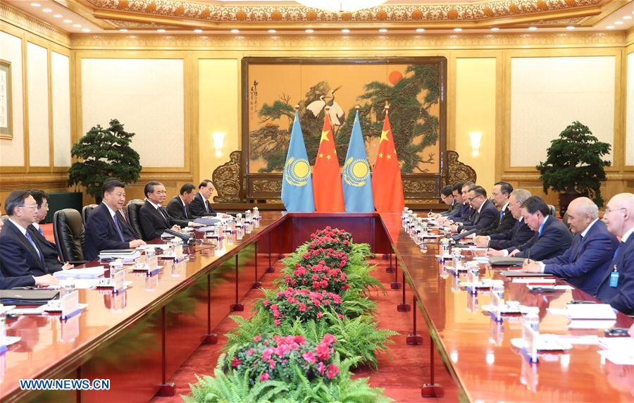 (BRF)CHINA-BEIJING-XI JINPING-KAZAKH PRESIDENT-MEETING(CN)