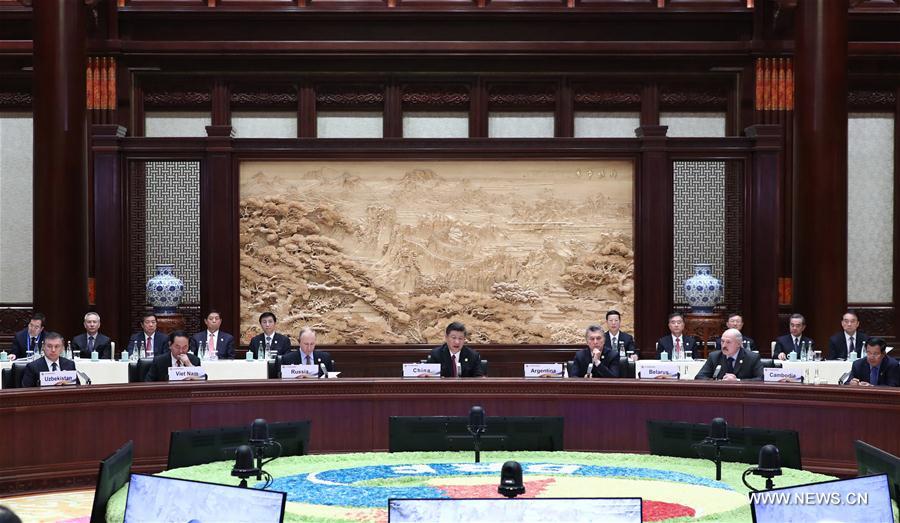 (BRF)CHINA-BELT AND ROAD FORUM-LEADERS' ROUNDTABLE SUMMIT-XI JINPING (CN)