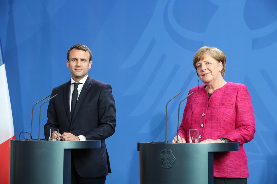 GERMANY-BERLIN-CHANCELLOR-FRANCE-PRESIDENT-PRESS CONFERENCE