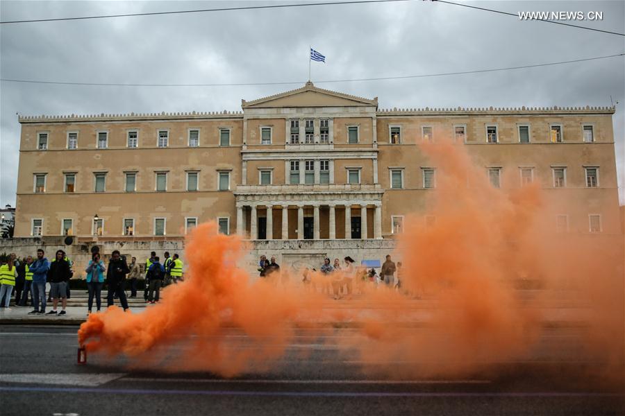 GREECE-ATHENS-PROTEST-AUSTERITY MEASURES