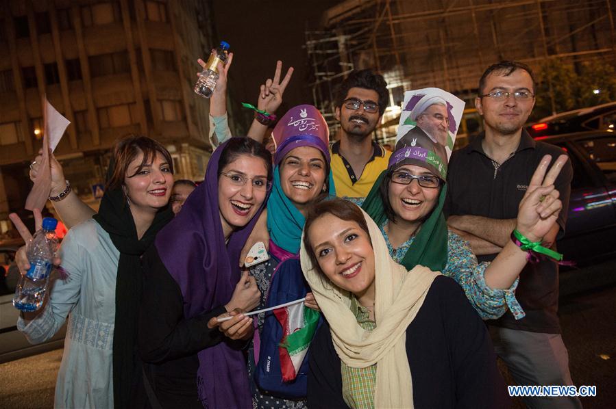 IRAN-TEHRAN-ELECTION-ROUHANI-CELEBRATION