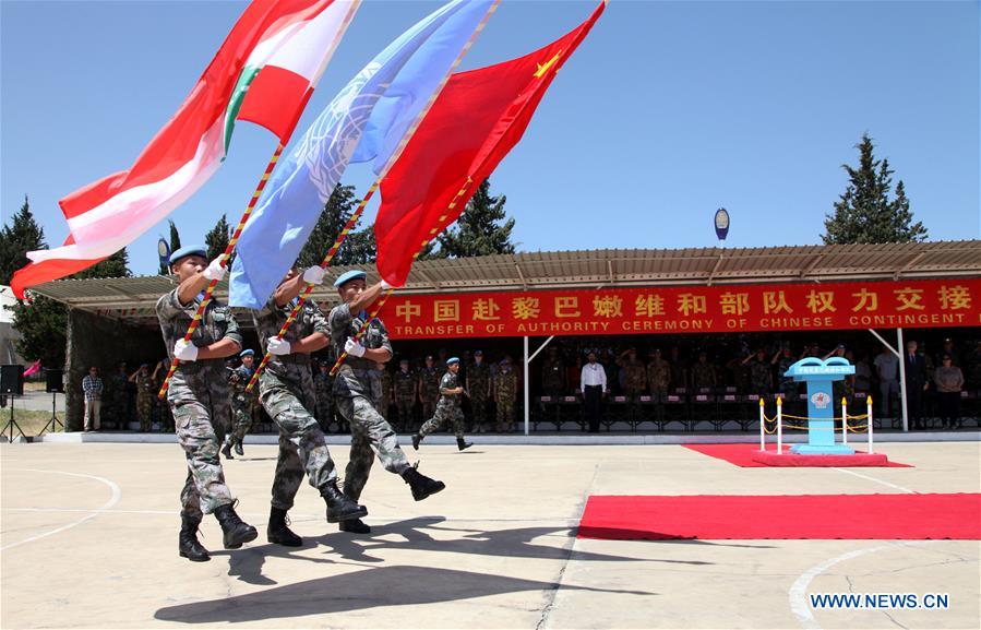 LEBANON-HINNIEH-CHINESE PEACEKEEPING OPERATION FORCE-TRANSFER OF AUTHORITY-CEREMONY