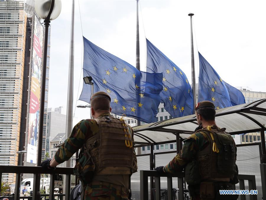 BELGIUM-BRUSSELS-EU-MOURN-UK-ATTACK VICTIMS