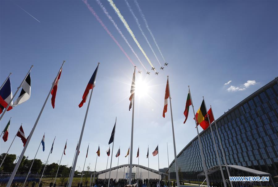 BELGIUM-BRUSSELS-NATO-SUMMIT-NATO NEW HEADQUARTERS-HANDOVER CEREMONY