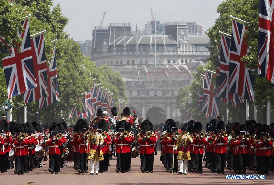 BRITAIN-LONDON-TROOPING THE COLOUR