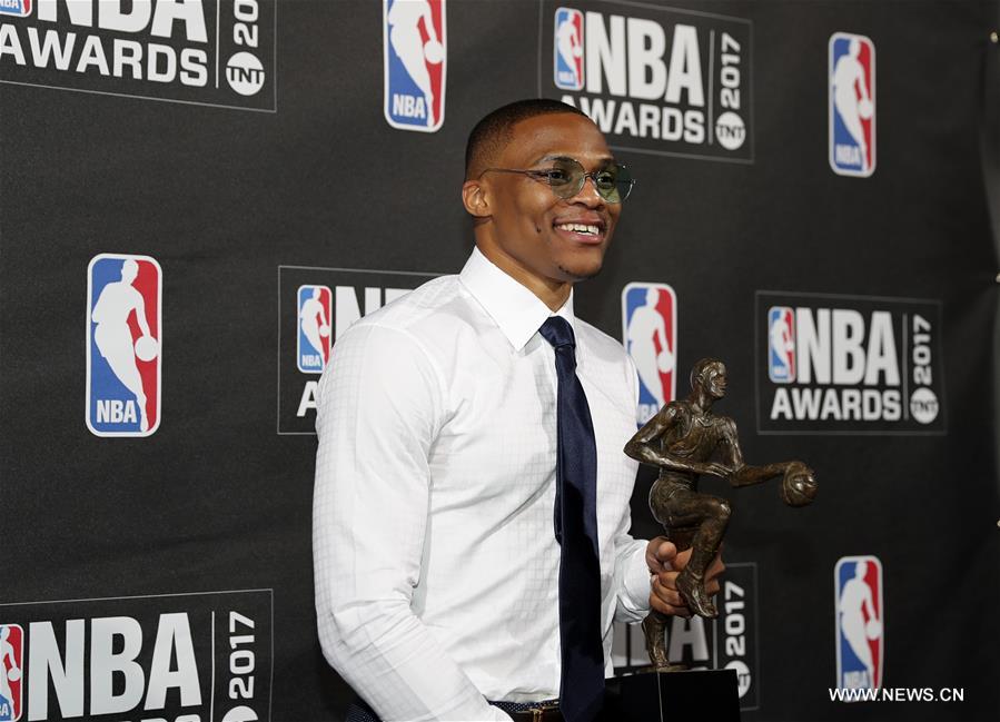(SP)US-NEW YORK-NBA AWARDS