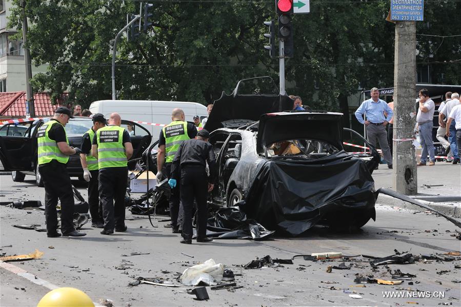 UKRAINE-KIEV-CAR BLAST-OFFICER KILLED