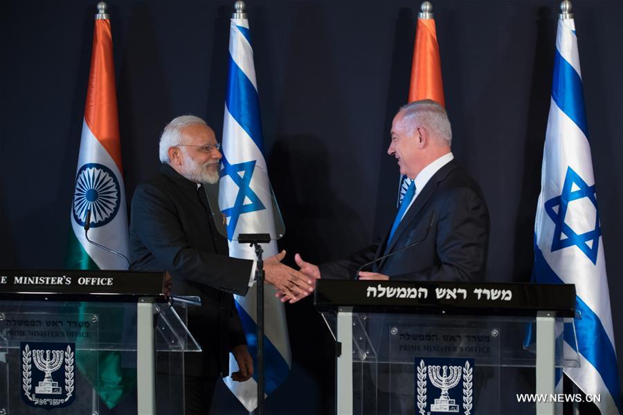 MIDEAST-JERUSALEM-ISRAEL-INDIA-PM-EXCHANGE OF AGREEMENTS
