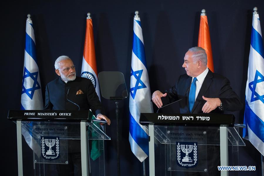 MIDEAST-JERUSALEM-ISRAEL-INDIA-PM-PRESS CONFERENCE