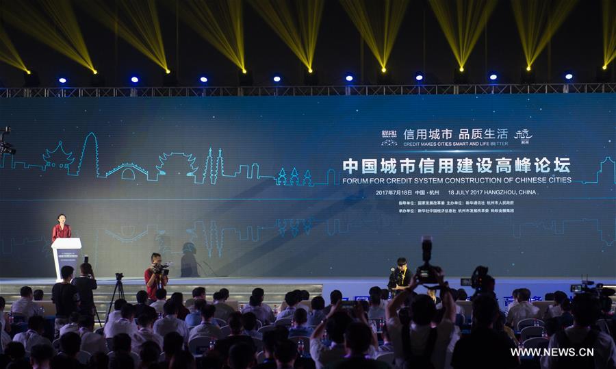 CHINA-HANGZHOU-CITIES' CREDIT SYSTEM FORUM (CN)