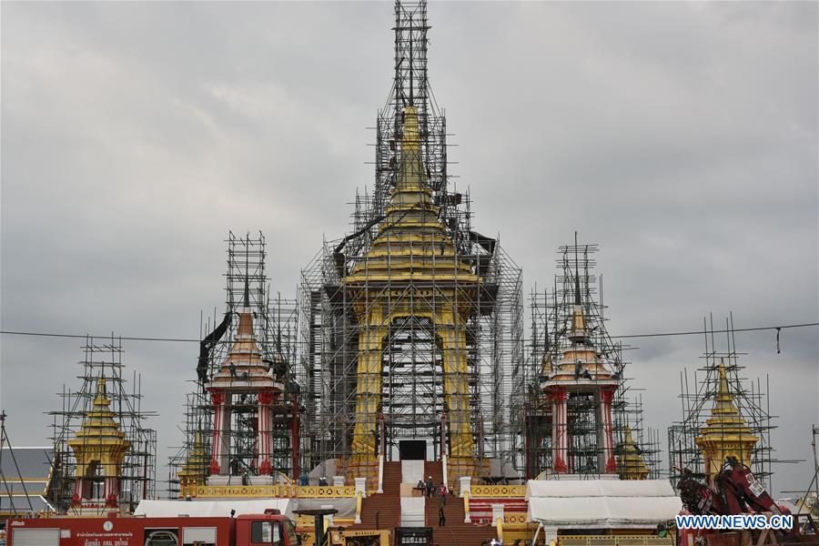 THAILAND-BANGKOK-KING-BHUMIBOL-CREMATORIUM-CONSTRUCTION