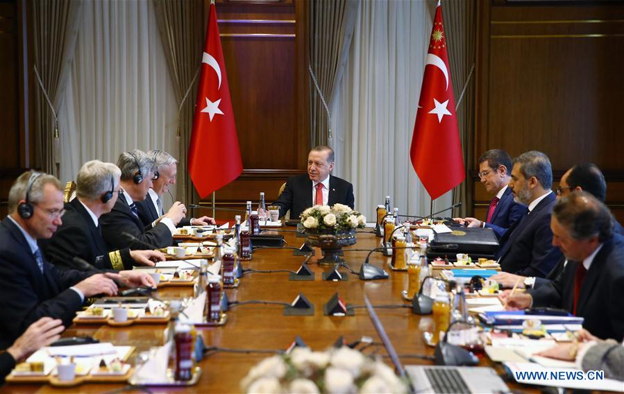 TURKEY-ANKARA-PRESIDENT-U.S.-DEFENSE SECRETARY-MEETING