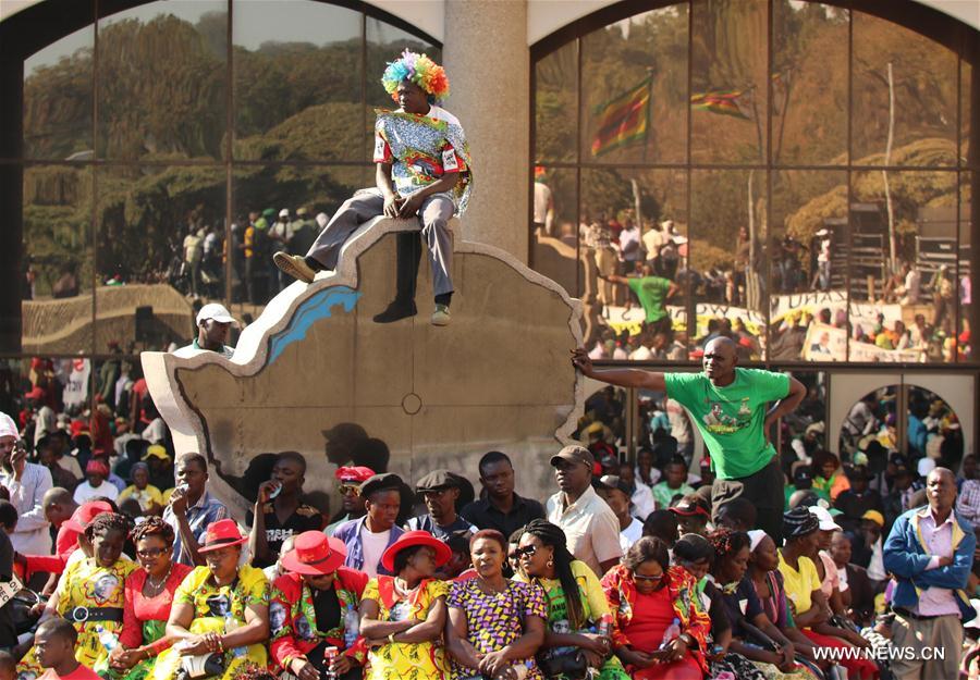 ZIMBABWE-HARARE-FIRST FAMILY-SUPPORT-RALLY