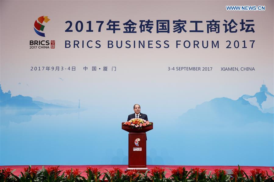 (XIAMEN SUMMIT)CHINA-XIAMEN-AL-SISI-BRICS-BUSINESS FORUM-SPEECH (CN)