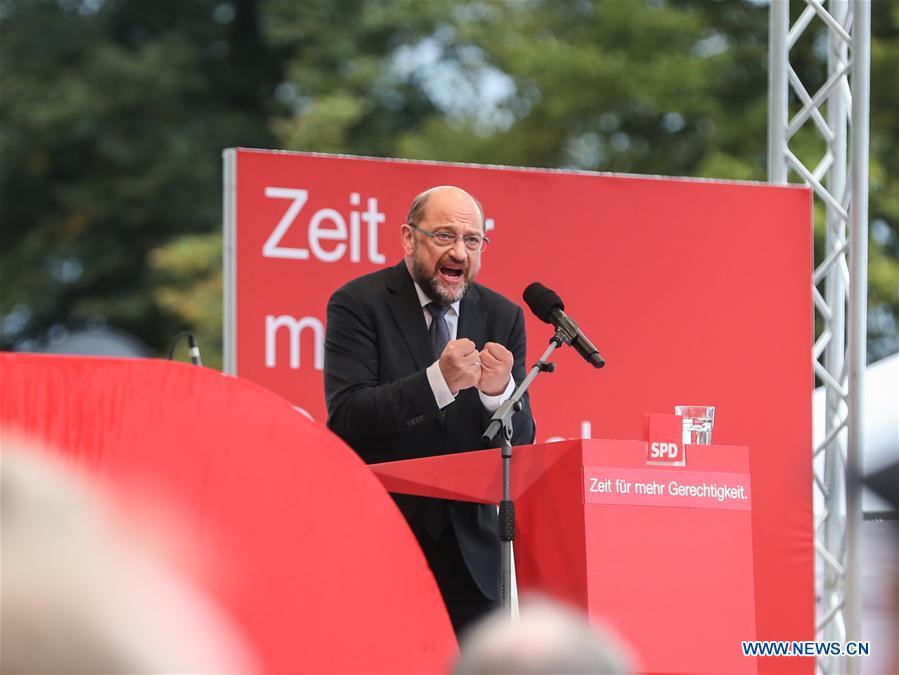 GERMANY-SCHWERIN-SPD-SCHULZ-ELECTION RALLY