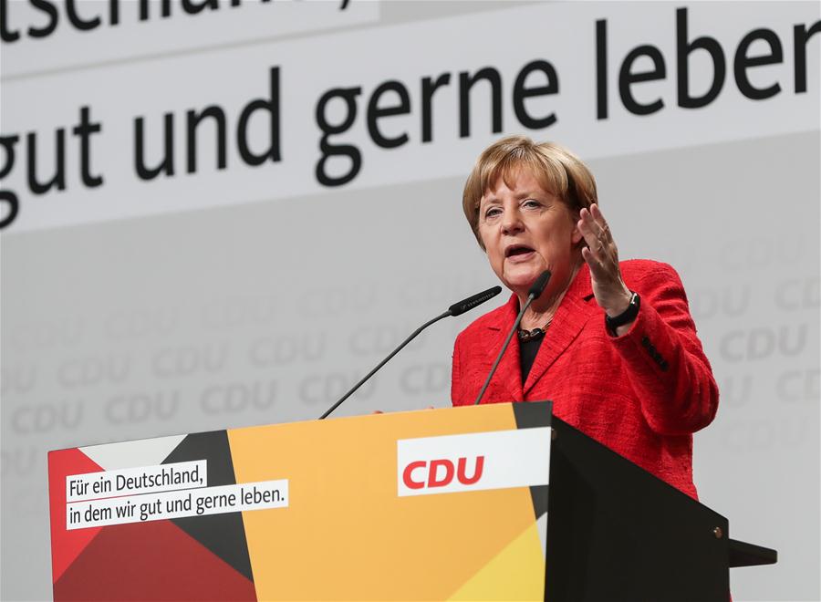 GERMANY-SCHWERIN-CDU-MERKEL-ELECTION RALLY
