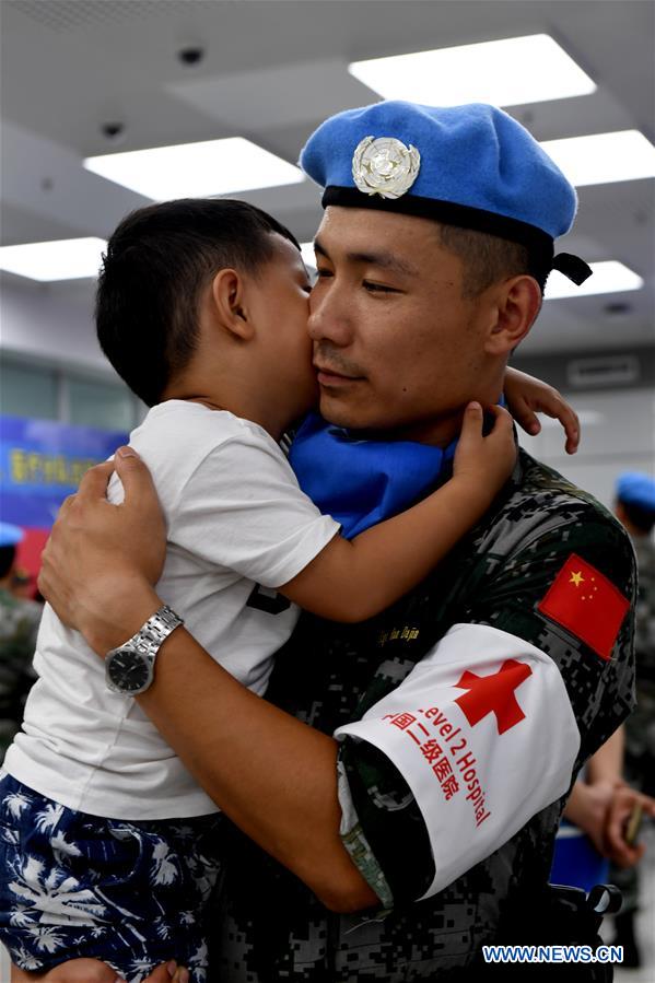 Chinese peacekeepers leave for S. Sudan on o