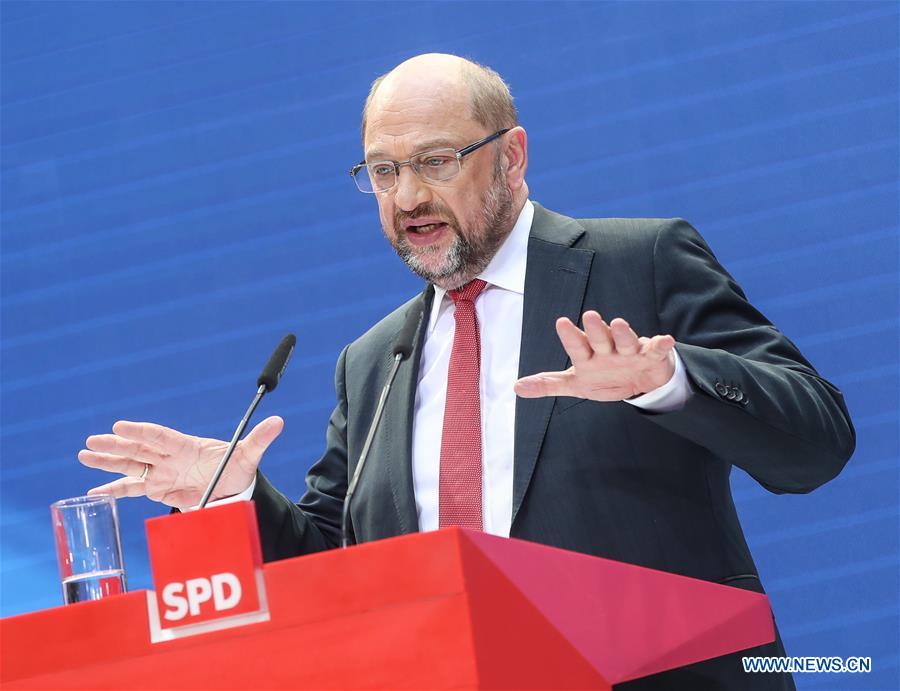 GERMANY-BERLIN-ELECTION-SPD-SCHULZ-PRESS CONFERENCE
