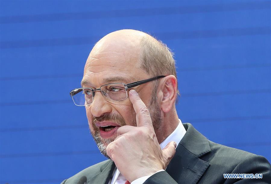 GERMANY-BERLIN-ELECTION-SPD-SCHULZ-PRESS CONFERENCE
