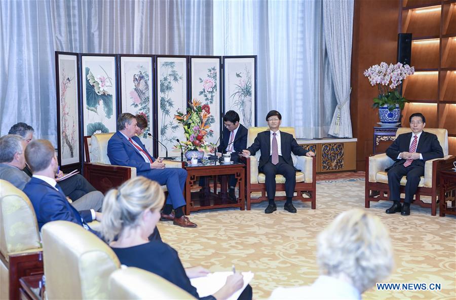 CHINA-BEIJING-INTERPOL GENERAL ASSEMBLY-MENG JIANZHU-BELGIUM-MEETING (CN)