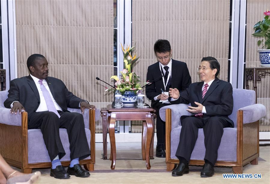 CHINA-BEIJING-INTERPOL GENERAL ASSEMBLY-GUO SHENGKUN-JAMAICA-MEETING (CN)