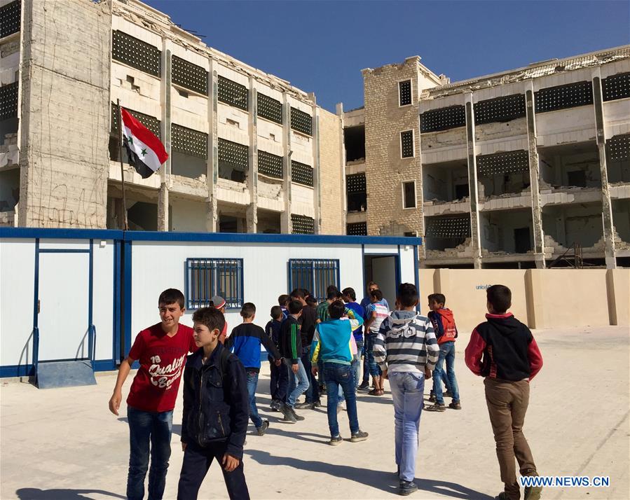 SYRIA-ALEPPO-EDUCATION-PREFABRICATED CLASSROOMS